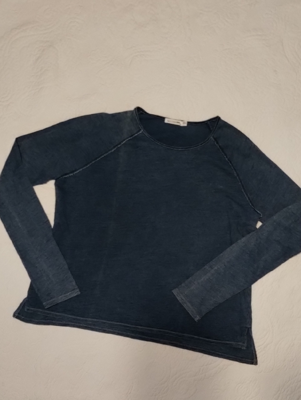 Rag & Bone Dark Blue Long Sleeve Pullover Top